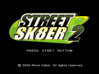 Street Sk8er 2 title screen for Playstation